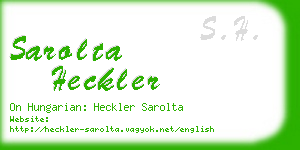 sarolta heckler business card